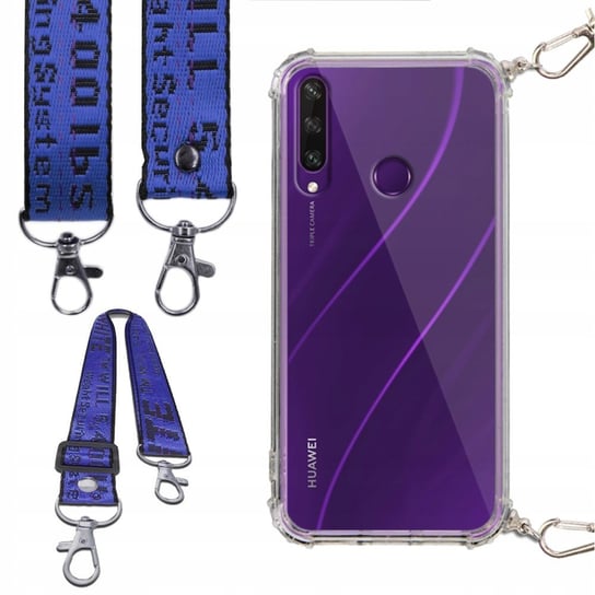 Etui ANTI-SHOCK na SMYCZY do HUAWEI Y6P Ochronna Pasek GRANATOWY Funnycase