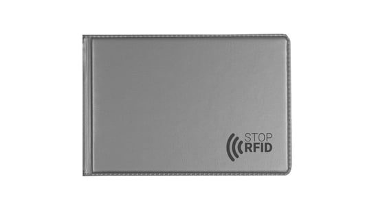 Etui antykradzieżowe karty zbliżeniowe 6 kart RFID - srebrny Biurfol