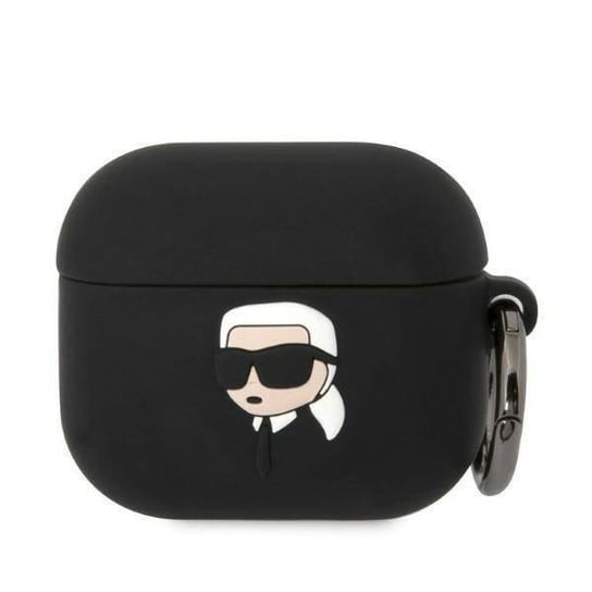 Etui APPLE AIRPODS 3 Karl Lagerfeld Silicone Karl Head 3D czarne Karl Lagerfeld