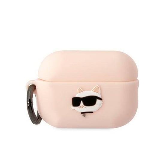 Etui Apple Airpods Pro 2 Karl Lagerfeld Silicone Choupette Head 3D Jasny Róż Karl Lagerfeld