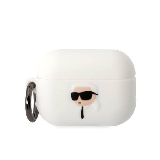 Etui Apple Airpods Pro 2 Karl Lagerfeld Silicone Karl Head 3D Białe Karl Lagerfeld