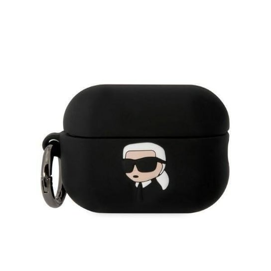Etui Apple Airpods Pro 2 Karl Lagerfeld Silicone Karl Head 3D Czarne Karl Lagerfeld