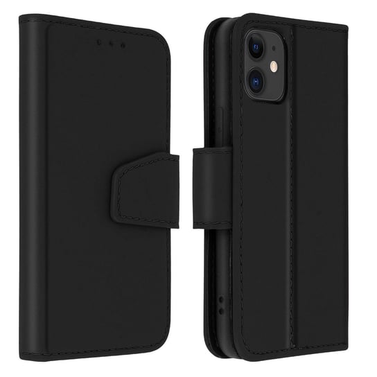 Etui Apple iPhone 11 Skórzane etui na karty Funkcja Premium czarne Avizar