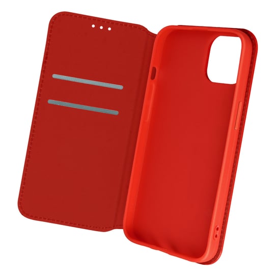 Etui Apple iPhone 13 Pro Max z funkcją portfela z klapką Obsługa wideo - czerwone Avizar