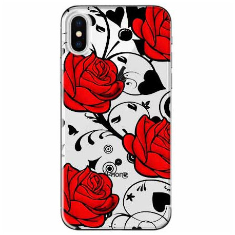Etui, Apple iPhone X, Czerwone róże EtuiStudio
