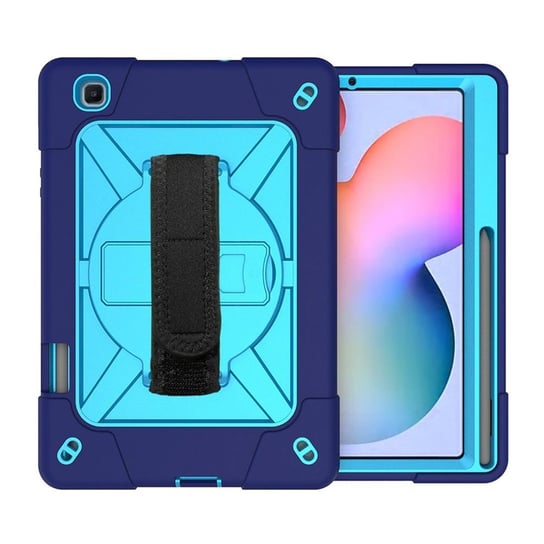 Etui Armor z paskiem uchwytem Strap do Samsung Galaxy Tab S6 Lite (Niebieskie) STRADO