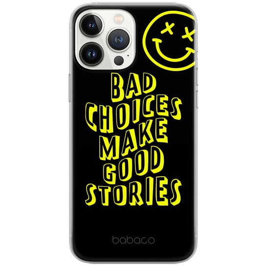 Etui Babaco dedykowane do Iphone 12 Mini, wzór: Bad choices 002 Etui całkowicie zadrukowane, oryginalne i oficjalnie licencjonowane ERT Group