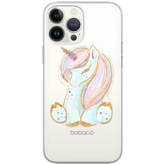 Etui Babaco dedykowane do Iphone 12 PRO MAX, wzór: Unicorn 002 Etui częściowo przeźroczyste, oryginalne i oficjalnie licencjonowane Babaco