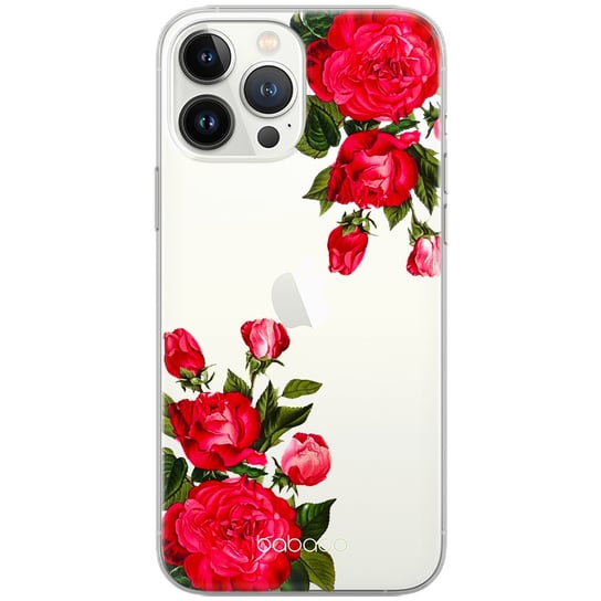 Etui Babaco dedykowane do Iphone XS Max, wzór: Kwiaty 007 Etui częściowo przeźroczyste, oryginalne i oficjalnie licencjonowane ERT Group