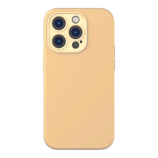 Etui Baseus Liquid Silica Gel do iPhone 14 Pro Max (żółte) +szkło hartowane +zestaw czyszczący Baseus