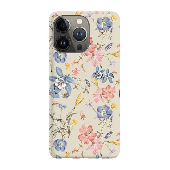 Etui beżowe matowe z nadrukiem Apple iPhone 12 Pro Kolorowe kwiaty PieceofCase