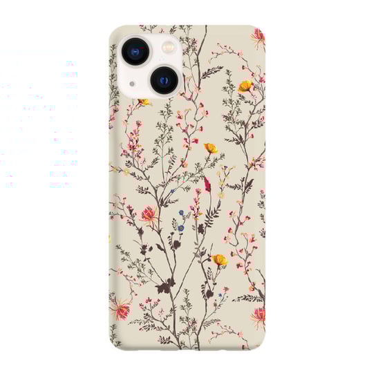 Etui beżowe matowe z nadrukiem Apple iPhone 15 Kwiaty na łące PieceofCase