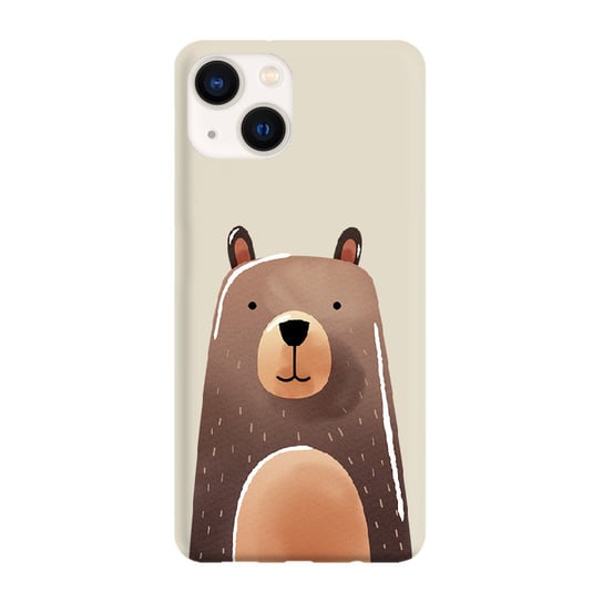 Etui beżowe matowe z nadrukiem Apple iPhone 15 Niedźwiadek PieceofCase
