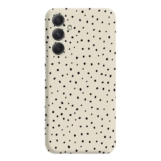 Etui beżowe matowe z nadrukiem Samsung Galaxy A55 5G Kropki tiny dots PieceofCase