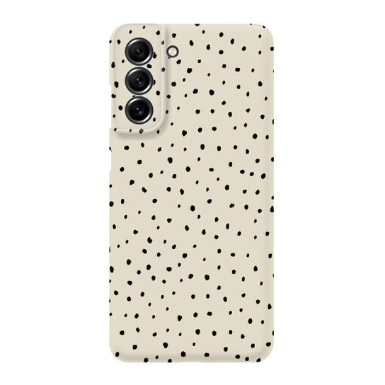 Etui beżowe matowe z nadrukiem Samsung Galaxy S23 Plus Kropki tiny dots PieceofCase