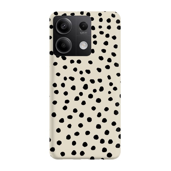 Etui beżowe matowe z nadrukiem Xiaomi Redmi Note 13 4G Kropki boho PieceofCase