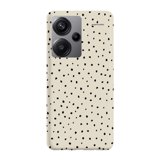 Etui beżowe matowe z nadrukiem Xiaomi Redmi Note 13 Pro PLUS 5G Kropki tiny dots PieceofCase