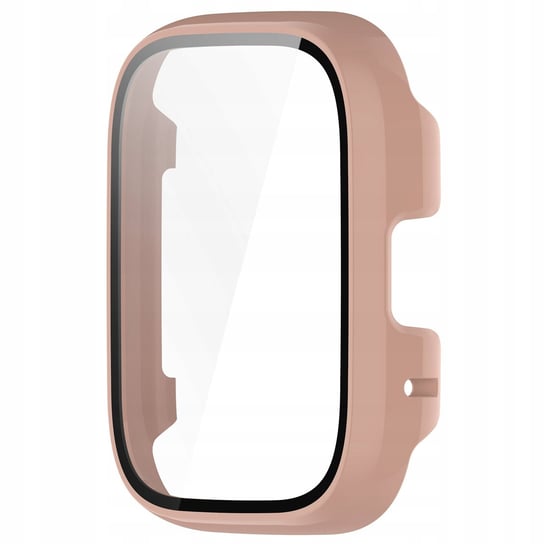 Etui Bizon Case+Glass Watch Do Xiaomi Redmi Watch 3 Active, Różowe Bizon
