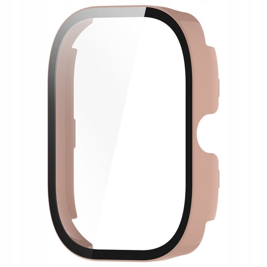 Etui Bizon Case+Glass Watch do Xiaomi Redmi Watch 4, różowe Bizon