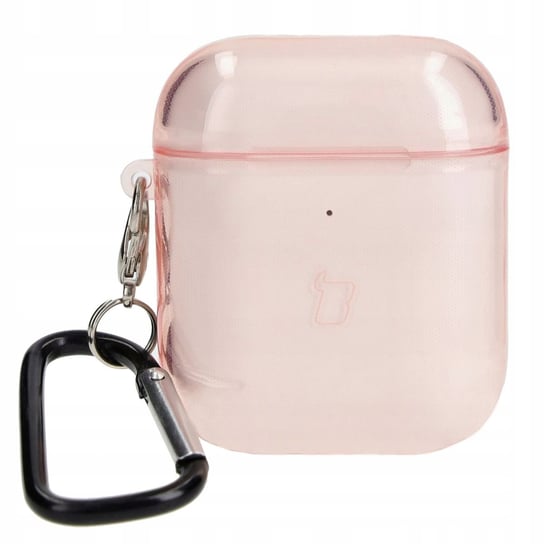 Etui Bizon Case Headphone Clear Do Airpods 1/2, Przezroczysto-Różowe Bizon