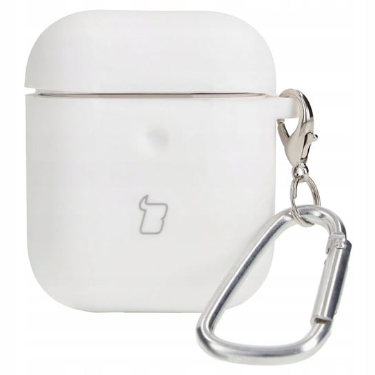 Etui Bizon Case Headphone Silicone do AirPods 1/2, białe Bizon
