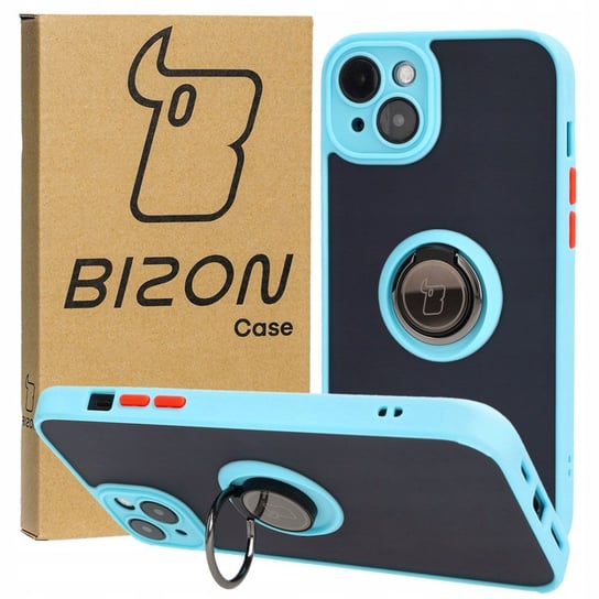 Etui Bizon Case Hybrid Ring do Apple iPhone 15 Plus, błękitne Bizon