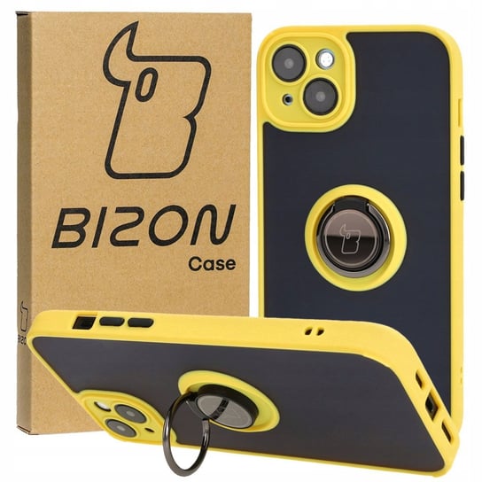 Etui Bizon Case Hybrid Ring do Apple iPhone 15 Plus, żółte Bizon