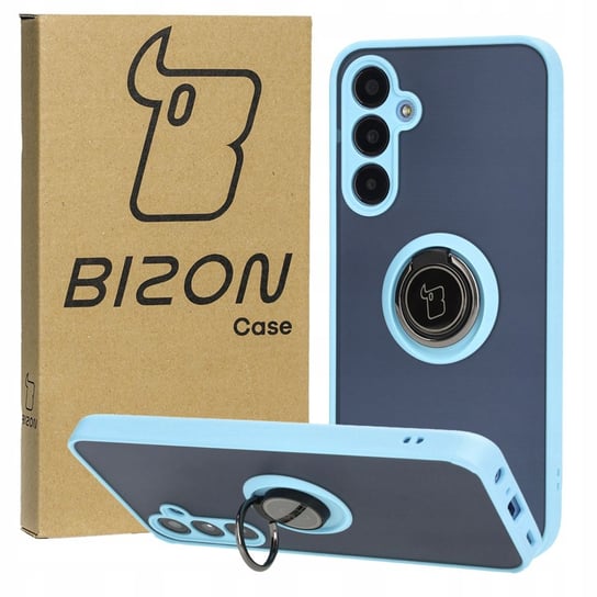 Etui Bizon Case Hybrid Ring do Galaxy A25 5G, błękitne Bizon
