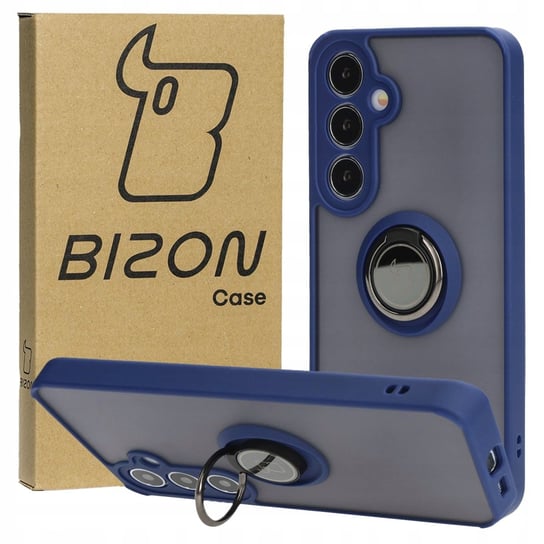 Etui Bizon Case Hybrid Ring do Galaxy S24 Plus, granatowe Bizon