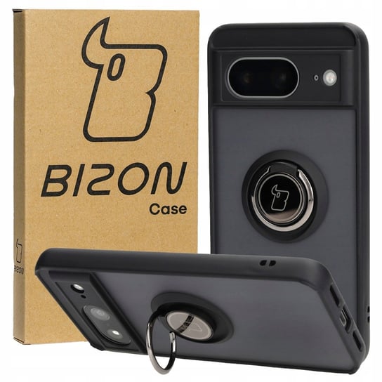 Etui Bizon Case Hybrid Ring Do Google Pixel 8, Czarne Bizon
