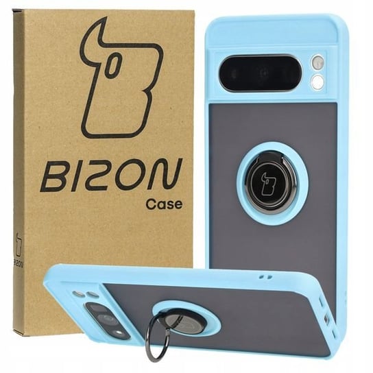 Etui Bizon Case Hybrid Ring do Google Pixel 8 Pro, błękitne Bizon