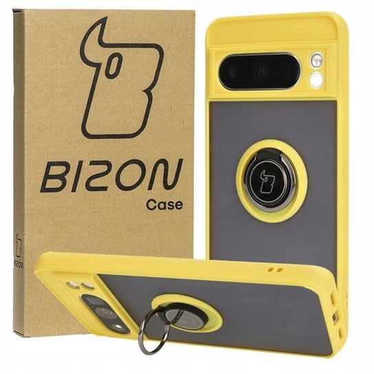 Etui Bizon Case Hybrid Ring do Google Pixel 8 Pro, żółte Bizon