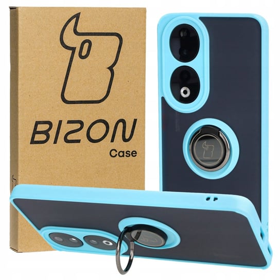 Etui Bizon Case Hybrid Ring do Honor 90, błękitne Bizon