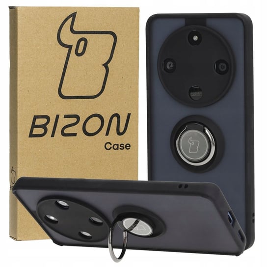 Etui Bizon Case Hybrid Ring do Honor Magic6 Lite, czarne Bizon
