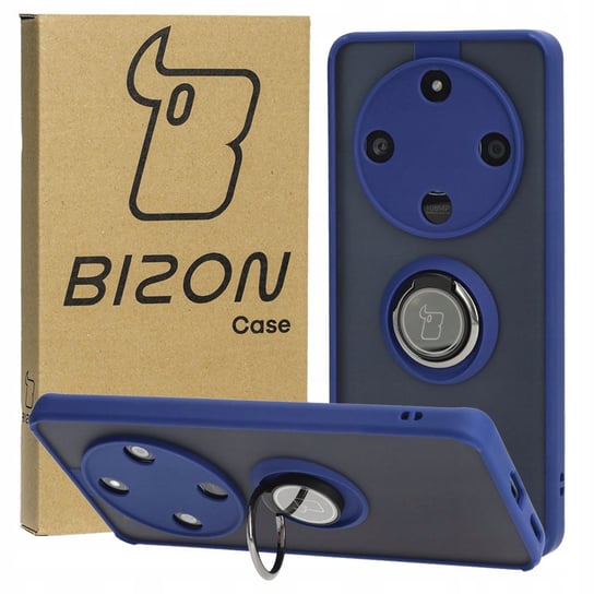 Etui Bizon Case Hybrid Ring do Honor Magic6 Lite, granatowe Bizon