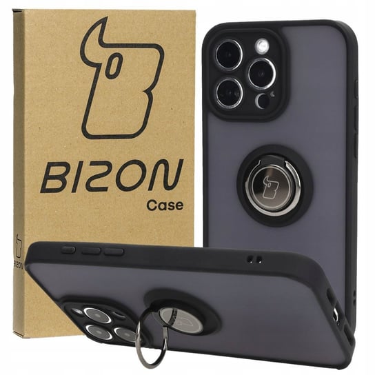 Etui Bizon Case Hybrid Ring do iPhone 15 Pro Max, czarne Bizon