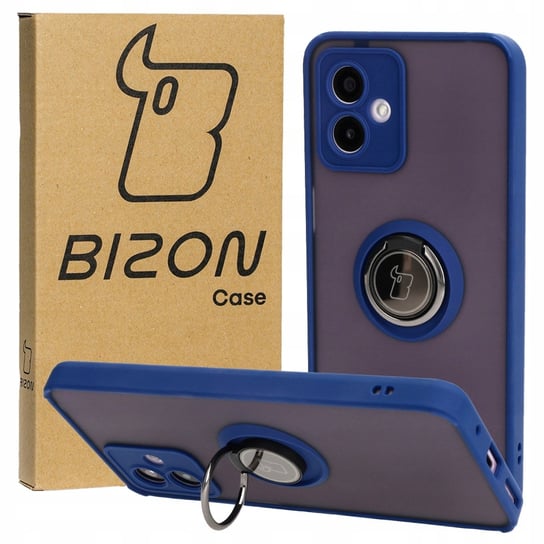 Etui Bizon Case Hybrid Ring Do Motorola Moto G14, Granatowe Bizon