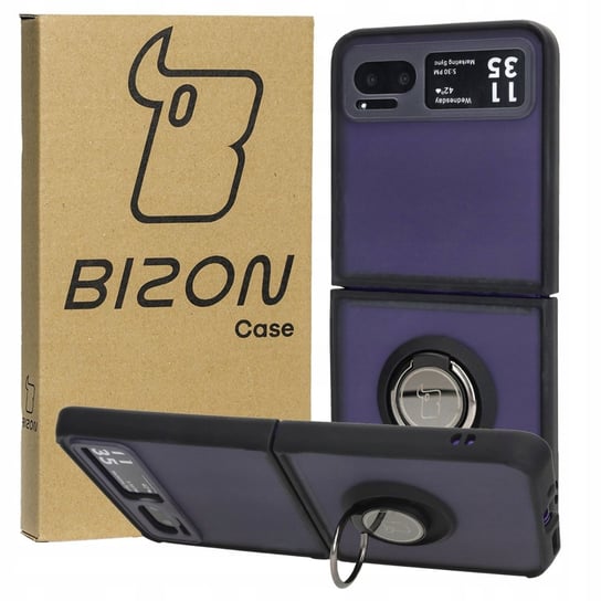 Etui Bizon Case Hybrid Ring do Motorola Razr 40, czarne Bizon