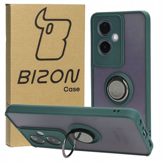 Etui Bizon Case Hybrid Ring do Oppo A79 5G, ciemnozielone Bizon