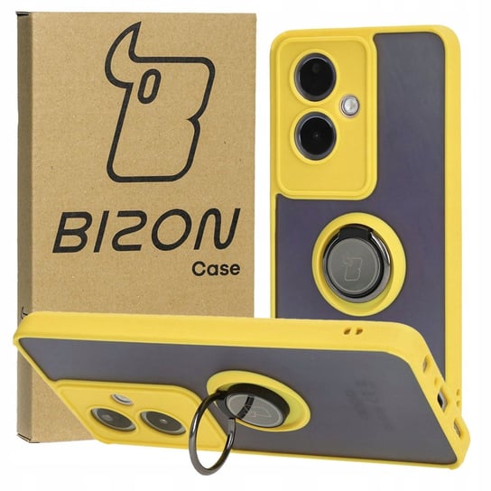 Etui Bizon Case Hybrid Ring do Oppo A79 5G, żółte Bizon