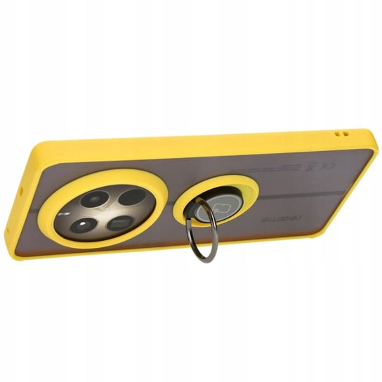 Etui Bizon Case Hybrid Ring do Realme 12 Pro / 12 Pro+, żółte Bizon