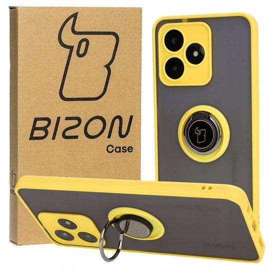 Etui Bizon Case Hybrid Ring do Realme C53, żółte Bizon