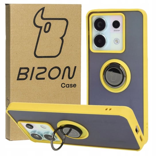 Etui Bizon Case Hybrid Ring do Xiaomi Poco X6 / Redmi Note 13 Pro 5G, żółte Bizon