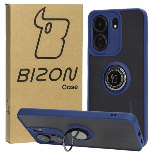 Etui Bizon Case Hybrid Ring do Xiaomi Redmi 13C / Poco C65, granatowe Bizon