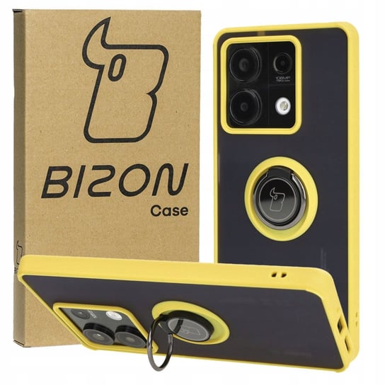 Etui Bizon Case Hybrid Ring do Xiaomi Redmi Note 13 5G, żółte Bizon