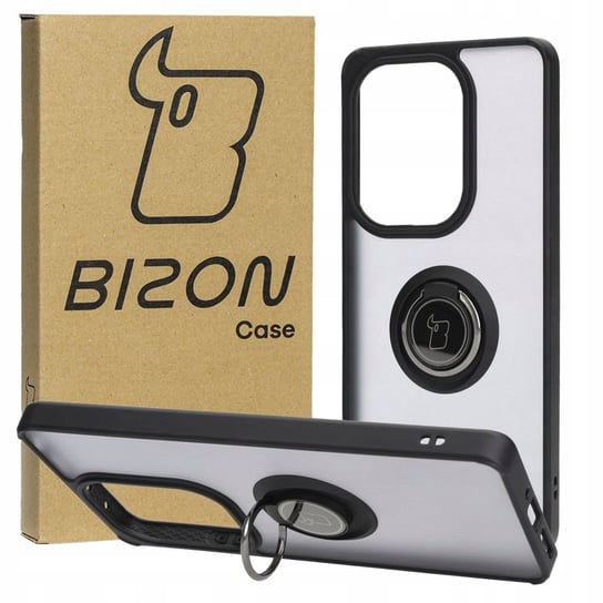 Etui Bizon Case Hybrid Ring do Xiaomi Redmi Note 13 Pro 4G/Poco M6 Pro 4G, czarne Bizon