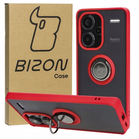Etui Bizon Case Hybrid Ring do Xiaomi Redmi Note 13 Pro+ 5G, czerwone Bizon