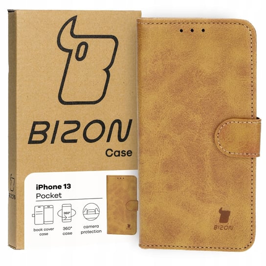 Etui Bizon Case Pocket do Apple iPhone 13, brązowe Bizon