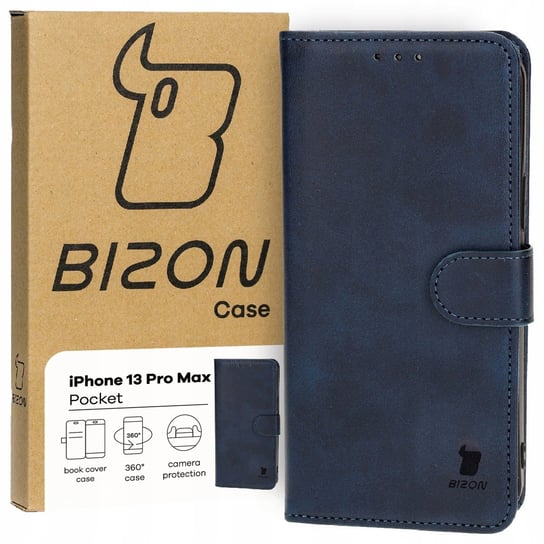 Etui Bizon Case Pocket Do Apple Iphone 13 Pro Max, Granatowe Bizon