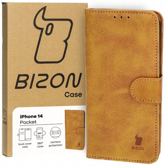 Etui Bizon Case Pocket Do Apple Iphone 14, Brązowe Bizon
